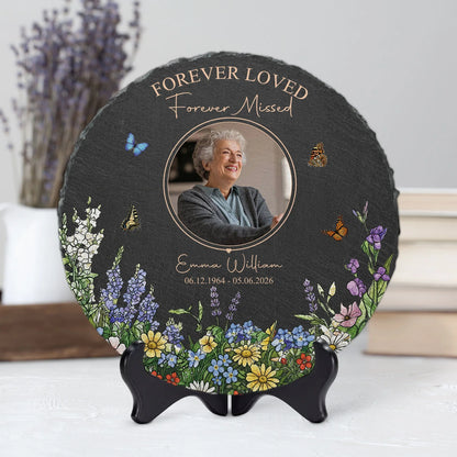 Forever Loved Forever Missed - Personalized Memorial Garden Stone Keepsake