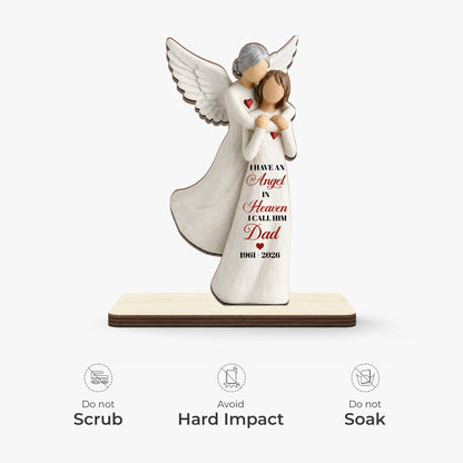 I Have An Angel In Heaven Custom Wooden Plaque - Personalized Memorial Keepsake Gift
