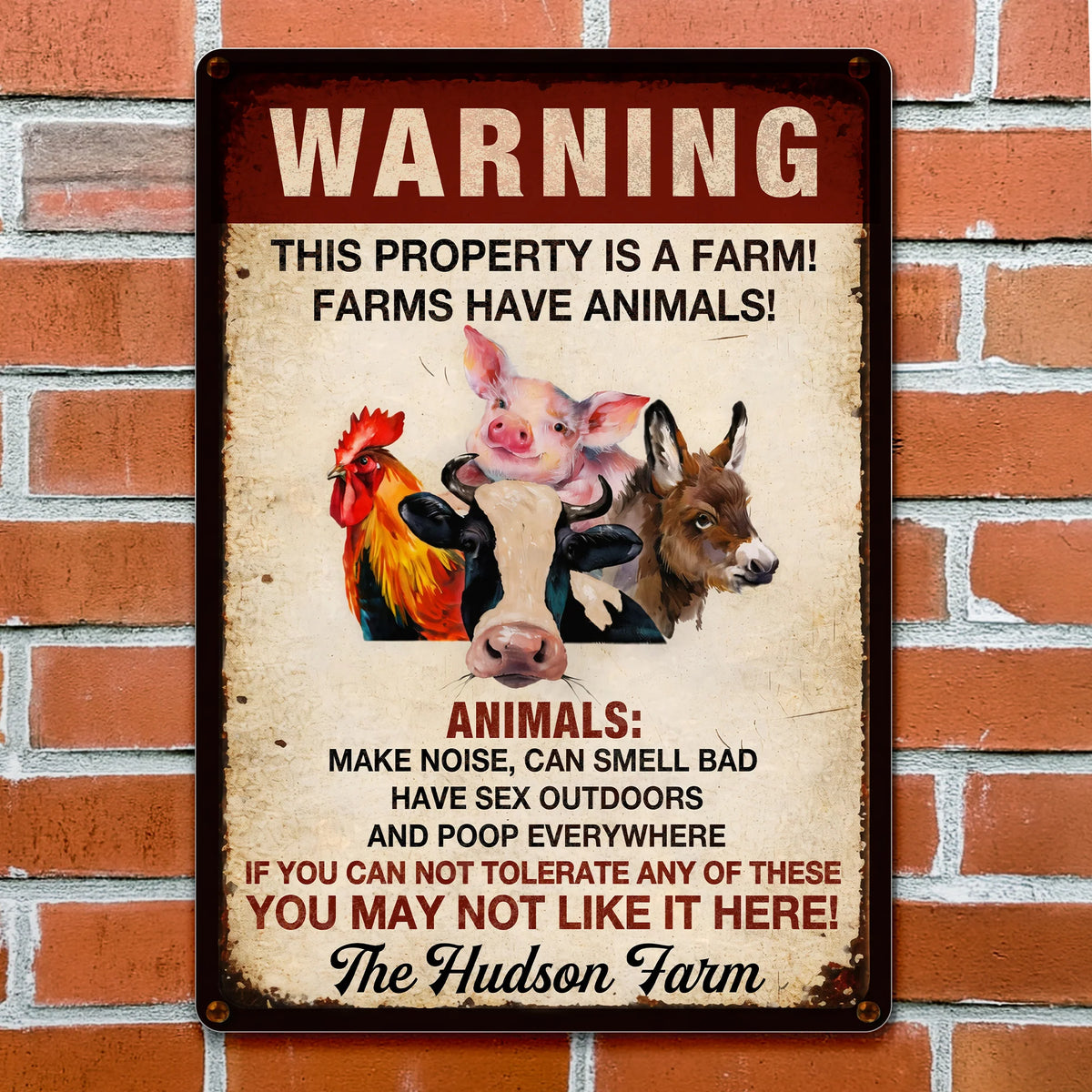 Warning This Property Is A Farm With Farm Animals