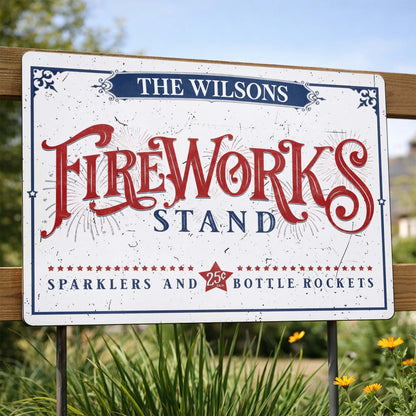 Fireworks Stand With Sparklers And Bottle Rockets Decor