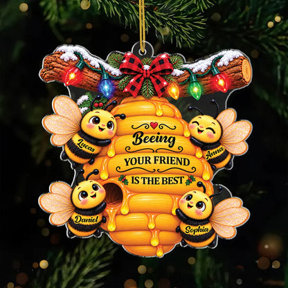 Beeing Your Friend Is The Best Personalized Acrylic Ornament - Christmas Keepsake for Best Friends