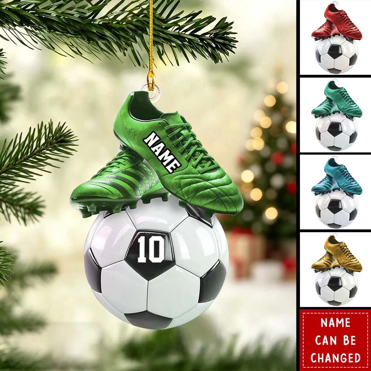 Custom Soccer Player Ornament personalization view for Kids/Babies
