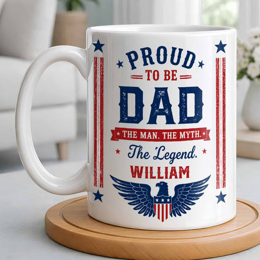 Personalized Dad The Man The Myth The Legend Mug personalization view for Dad