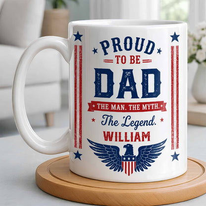 Personalized Dad The Man The Myth The Legend Mug personalization view for Dad