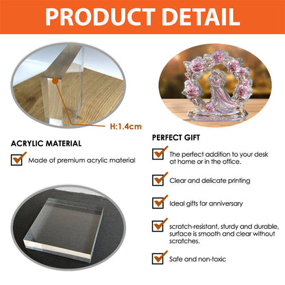 Custom Couple Acrylic Plaque for Couples with personalized design details for meaningful gifting image 6