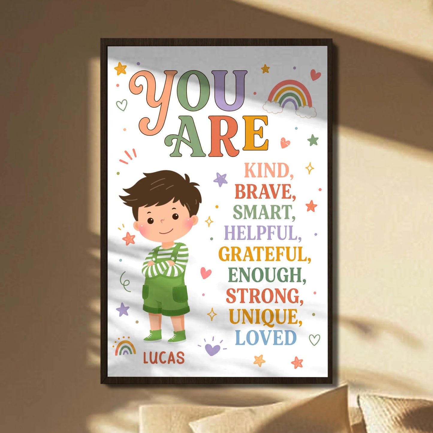 Custom Kids Affirmation Poster personalization view for Daughter/Granddaughter