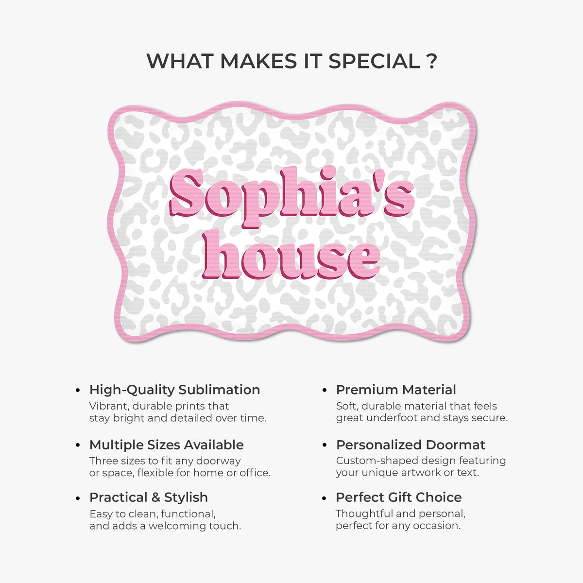 Custom House Name Shaped Doormat - Personalized Gift for Best Friends