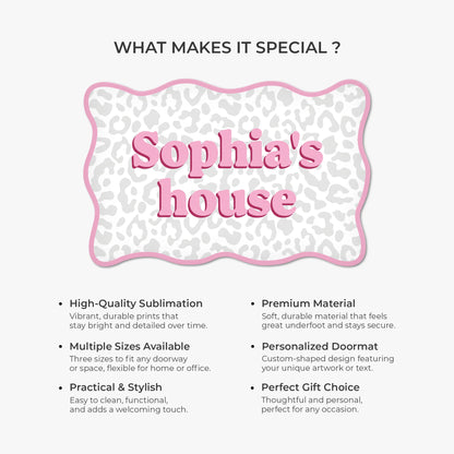 Custom House Name Shaped Doormat - Personalized Gift for Best Friends