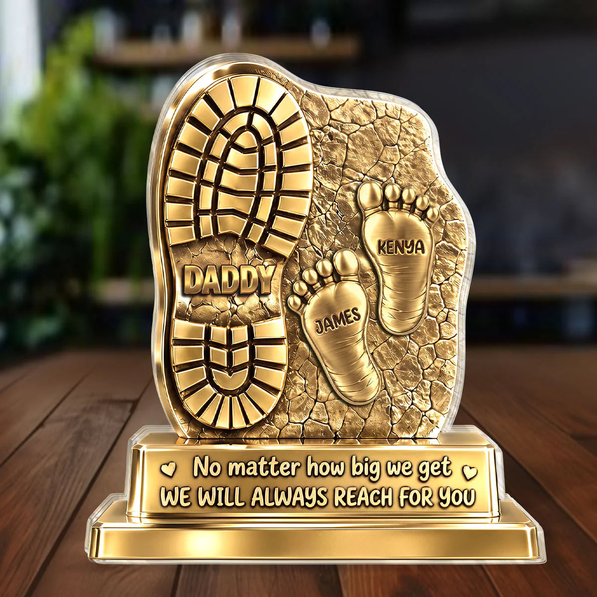 Personalized Dad Acrylic Plaque for Dad with personalized design details for meaningful gifting