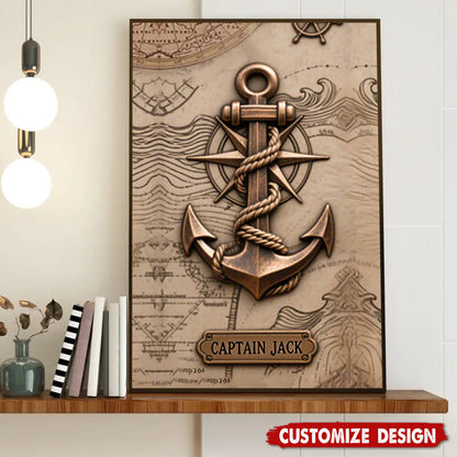Custom Nautical Anchor Canvas personalization view for Dad