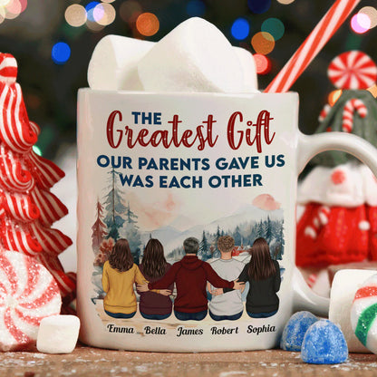 Personalized Sibling Mug for Sister with personalized design details for meaningful gifting