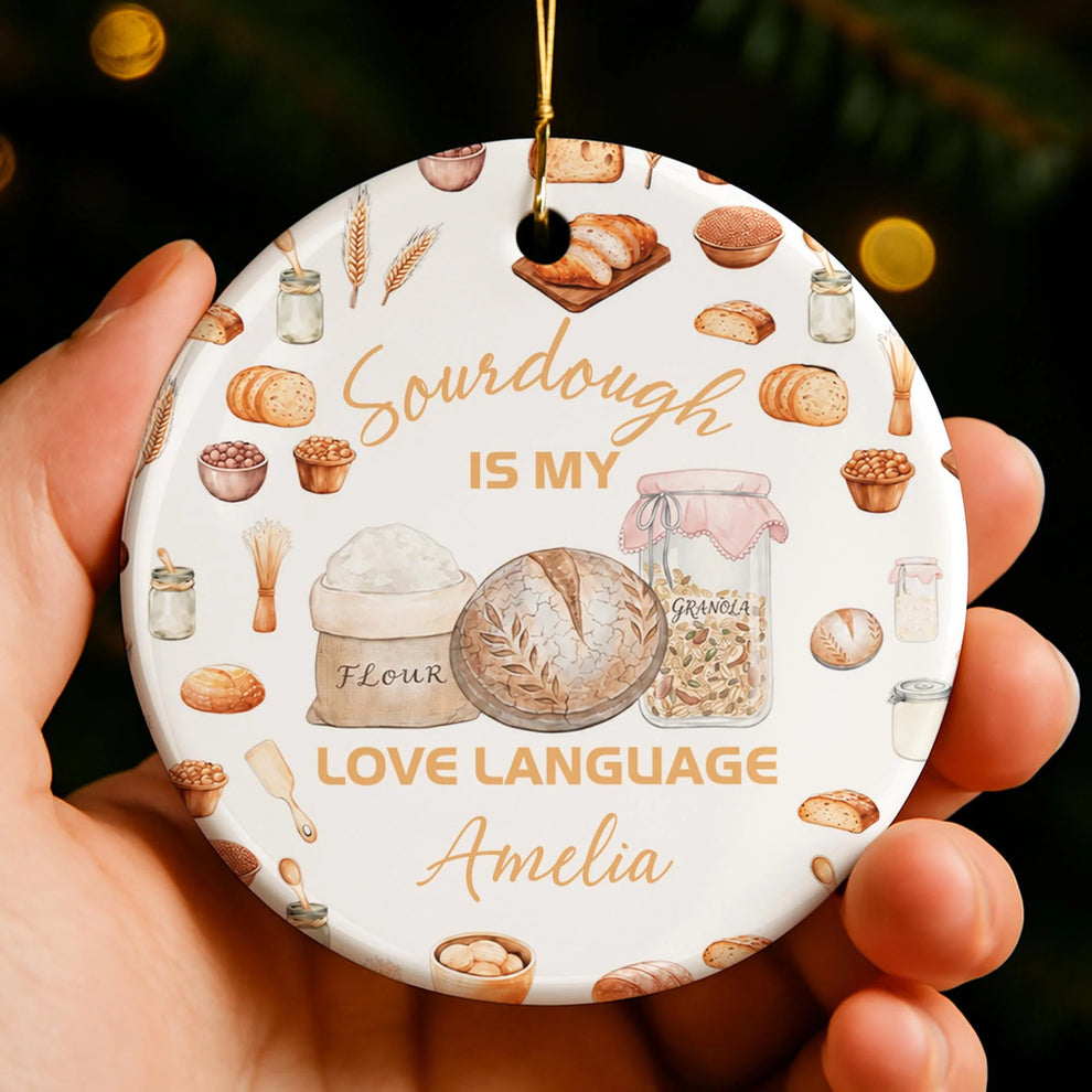 Personalized Sourdough Baker Ceramic Ornament Gift | Custom