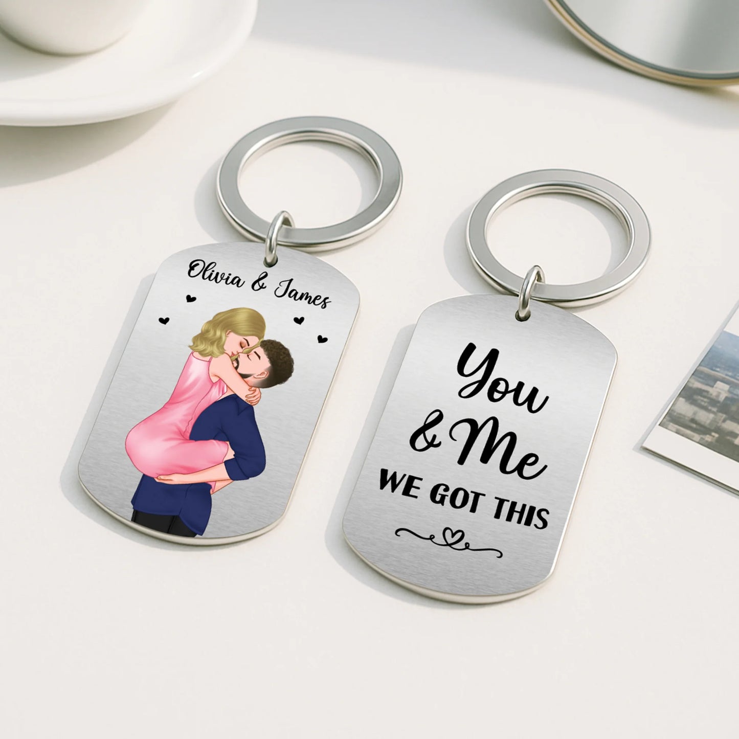 Personalized Relationship Keychain personalization view for Couples