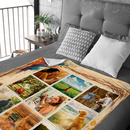 Custom Artist Portfolio Blanket - Personalized Painter Name Art Collage Throw for Creatives