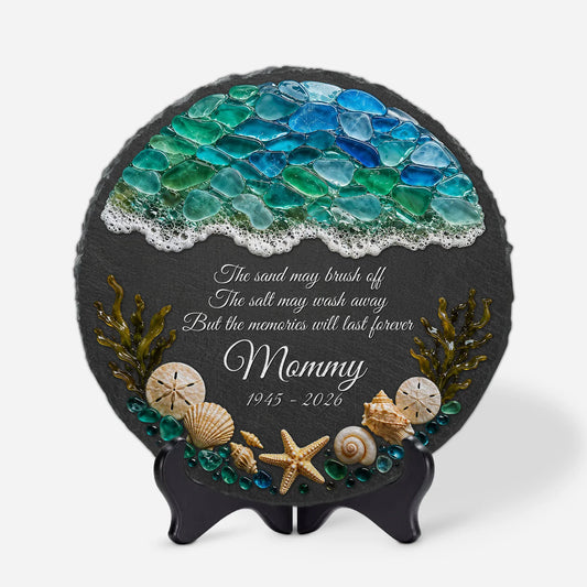 "The Sand May Brush Off" Personalized Memorial Stone - Custom Memorial Gifts