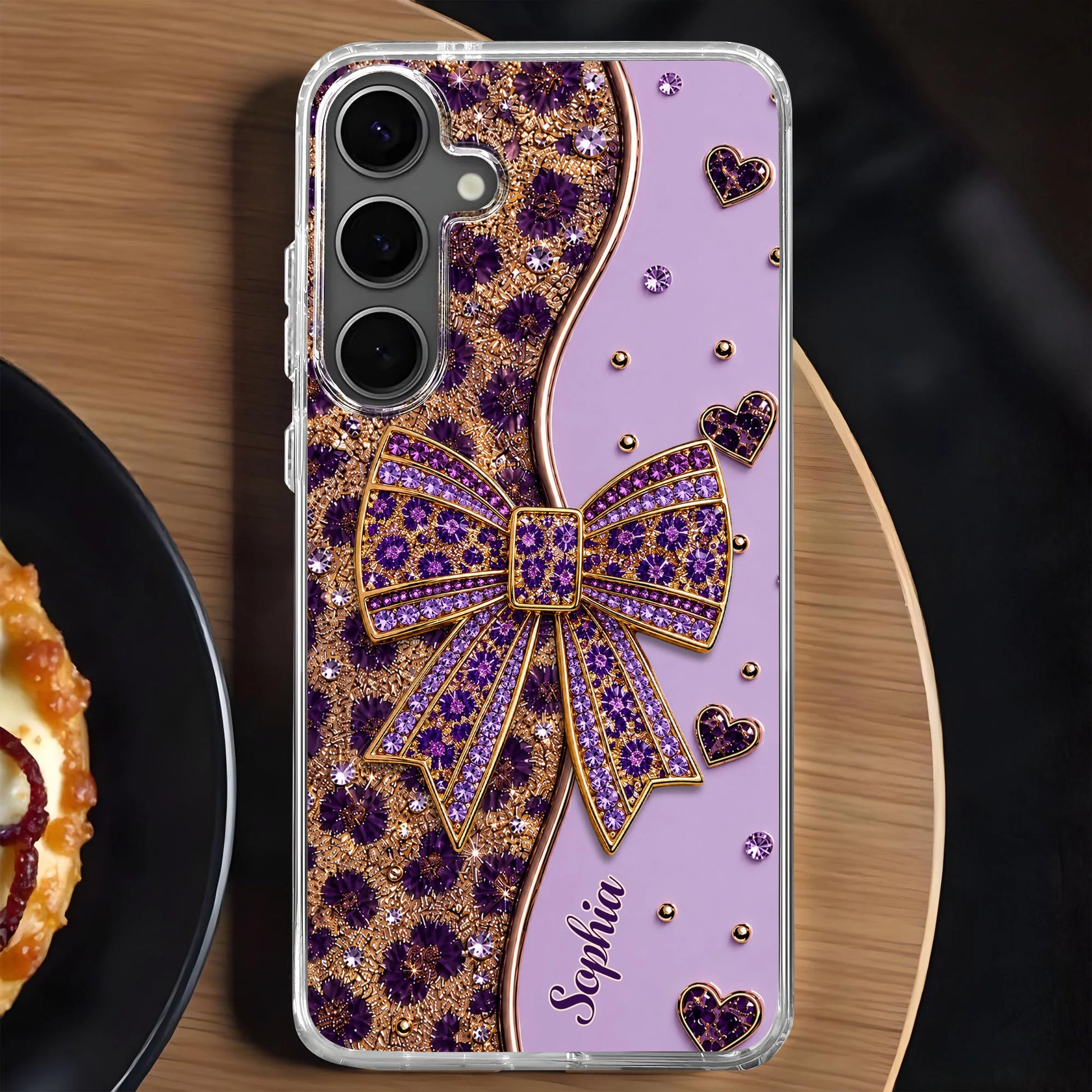 Custom Name Clear Phone Case personalization view for Daughter/Granddaughter