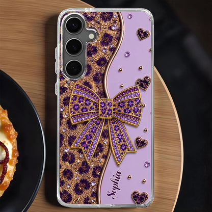 Custom Name Clear Phone Case personalization view for Daughter/Granddaughter