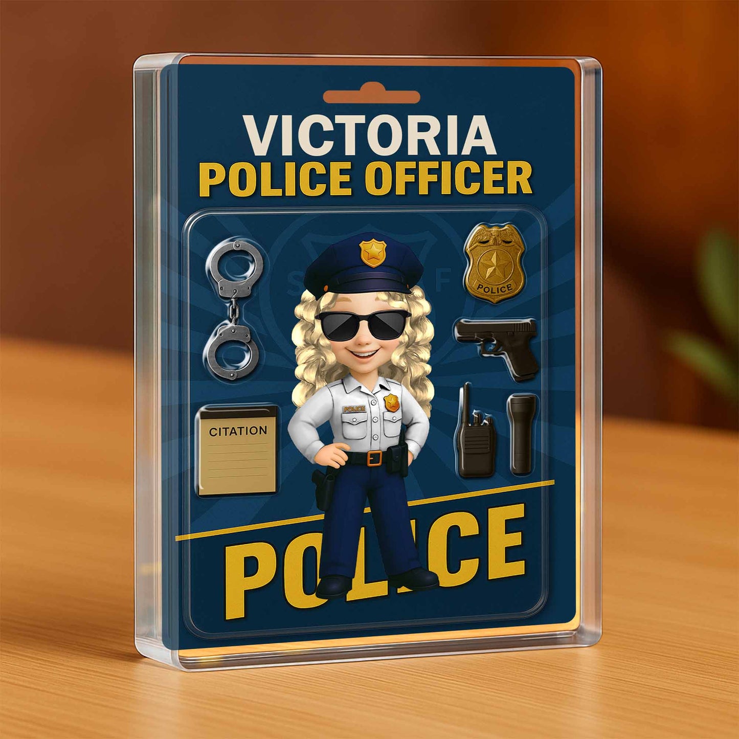 Custom Police Officer Plaque for Military / Veteran with personalized design details for meaningful gifting image 8