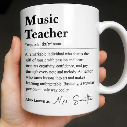 Personalized Music Teacher Gift personalization view for Teacher