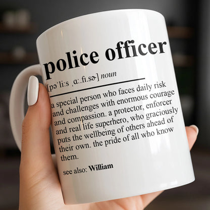Personalized police officer definition mug with custom name print - unique gift for law enforcement image 8