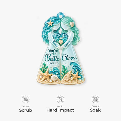 "You're The Bestie I Got To Choose" Personalized Acrylic Ornament - Keepsake Gift for Sister and Best Friend