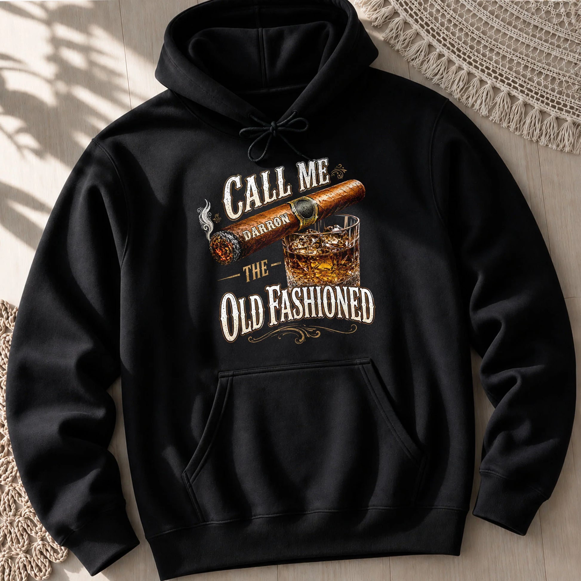 Personalized whiskey shirt featuring cigar and old fashioned graphic for dad or husband image 7