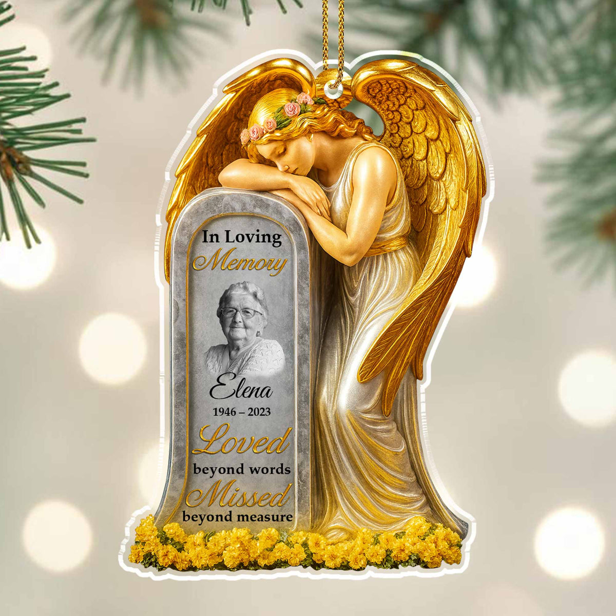 Loved Beyond Words Missed Beyond Measure - Personalized Memorial Acrylic Ornament for Family