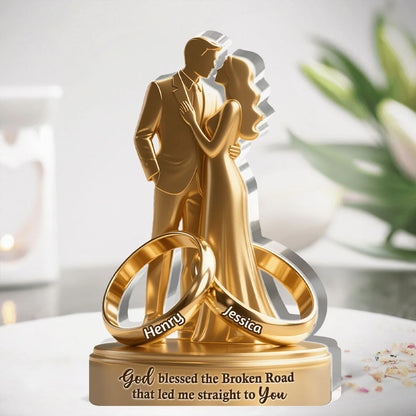 Personalized Christian Couple Acrylic Plaque personalization view for Couples