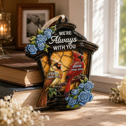Memorial Cardinal Lantern Ornament personalization view for Family