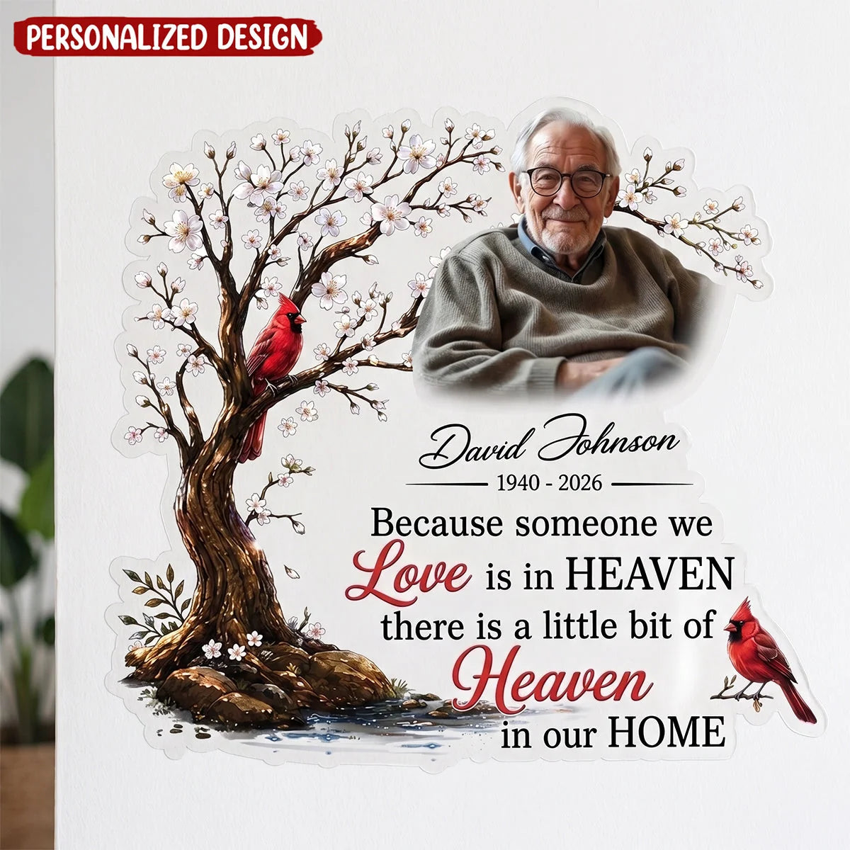 Because Someone We Love Is In Heaven - Personalized Memorial Decal for Car & Home Window