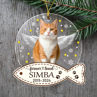 PRINTS10 Custom Cat Photo Christmas Gift Memorial Acrylic Ornament HO82 893138