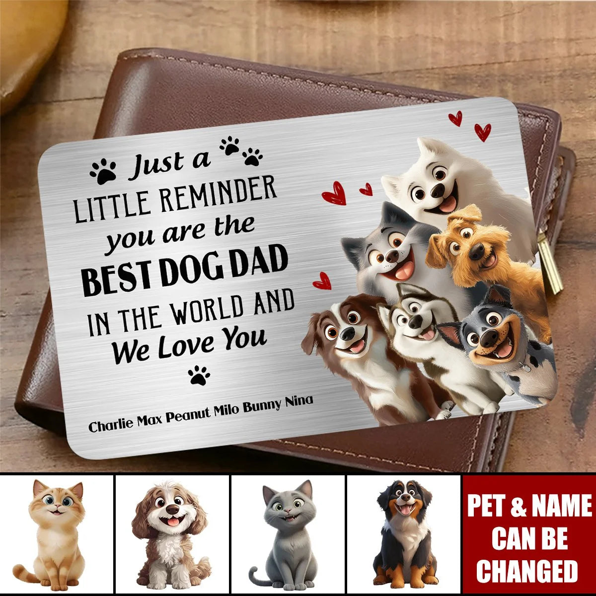 Just A Little Reminder You Are The Best Pet Mom & Dad - Personalized Wallet Card Gift