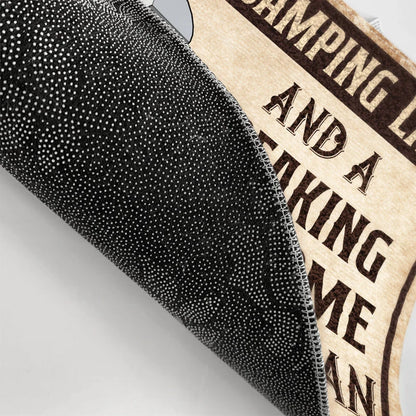 Super Sexy Camping Lady Freaking Awesome Camping Man - Personalized Camping Doormat