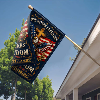Custom 250 Years Of Freedom Flag for Family with personalized design details for meaningful gifting image 6