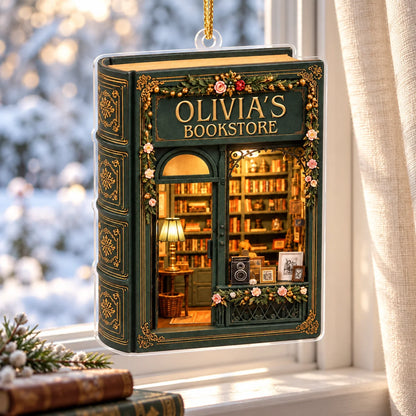 Custom Acrylic Ornament - Personalized Christmas Bookish Gifts For Book Lovers, Bookworms, Readers - Open For Dreamers 0311bdac-f2e0-45d3-8bc2-6a8871171f9a-banner-1.png