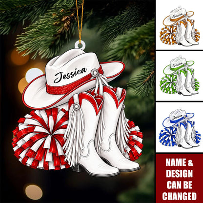 Personalized Drill Team Ornament - Custom Cowgirl Boots Christmas Keepsake Gift for Dancer