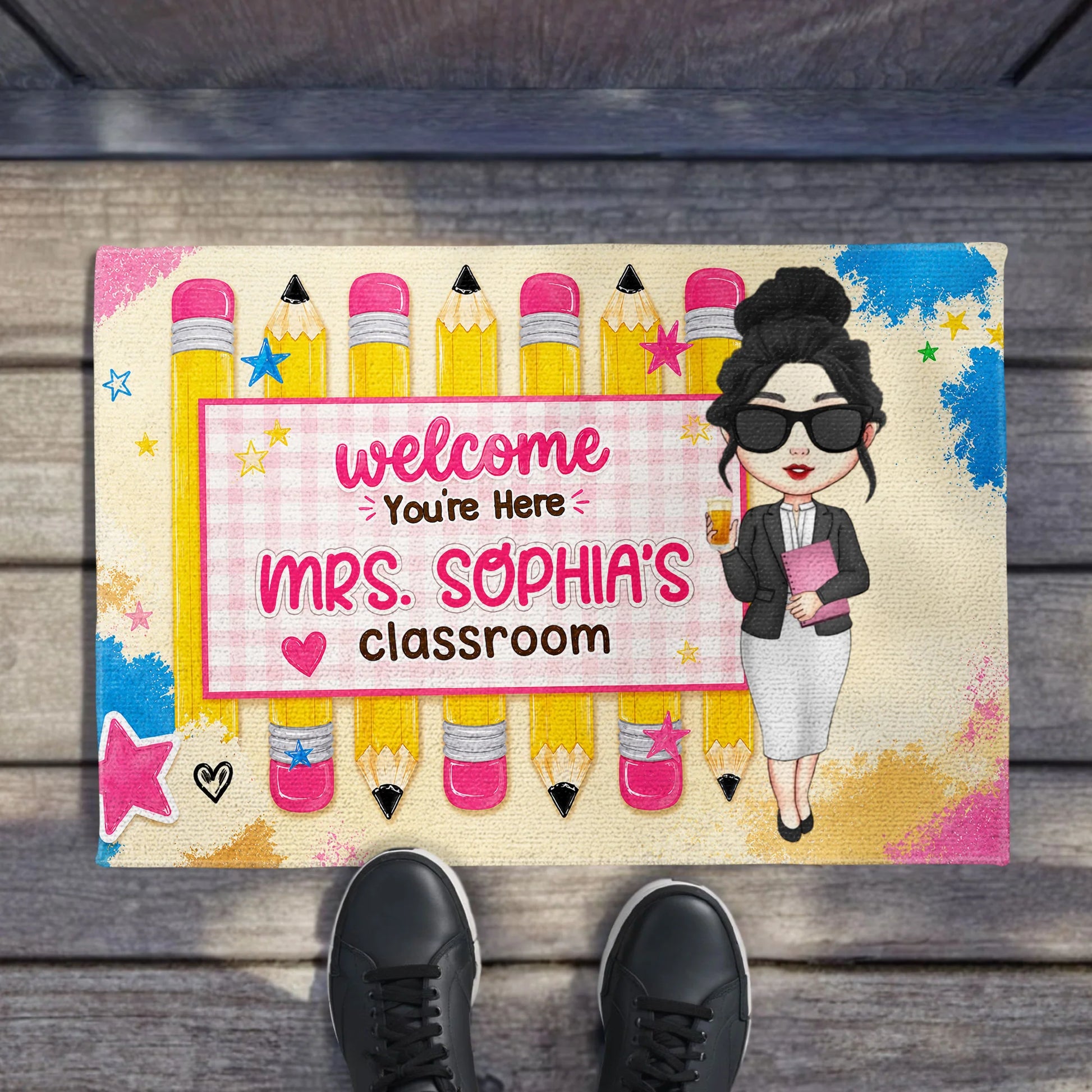 Personalized Teacher Doormat personalization view for Teacher