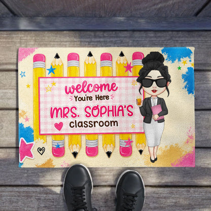 Personalized Teacher Doormat personalization view for Teacher
