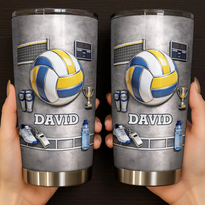 Personalized Volleyball Tumbler personalization view for Son/Grandson