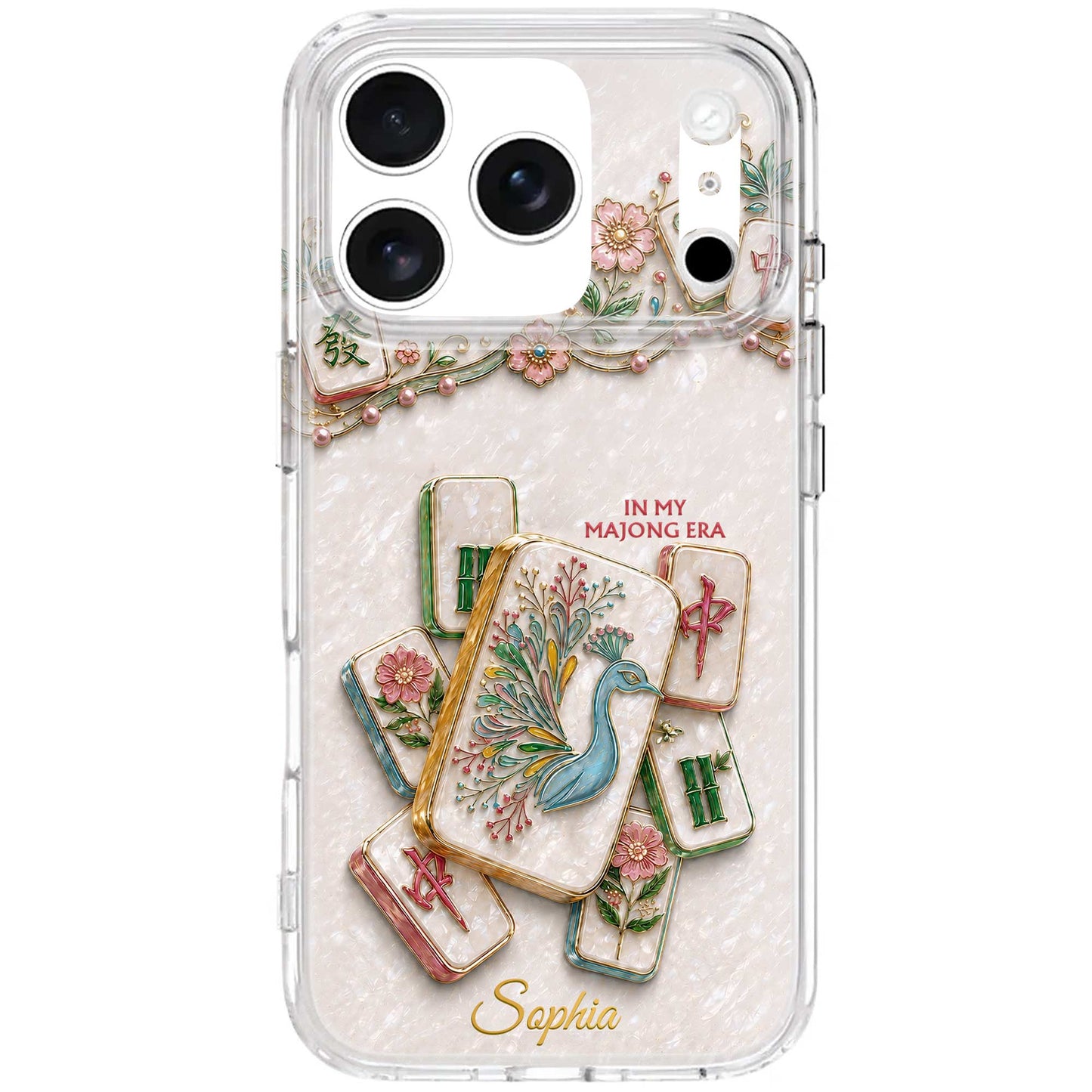 Custom Mahjong Phone Case personalization view for Mom