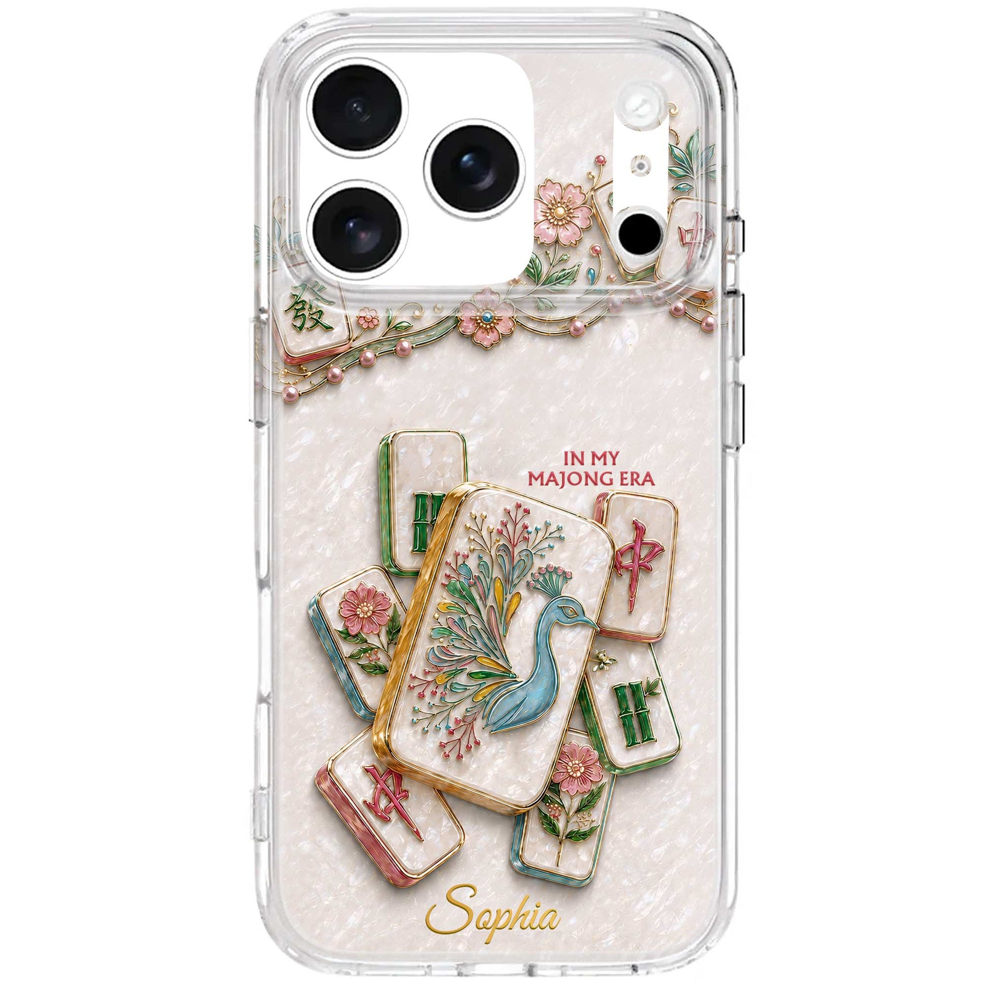 Custom Mahjong Phone Case personalization view for Mom