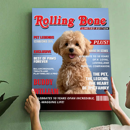 Custom Pet Portrait Canvas for Mom with personalized design details for meaningful gifting image 6