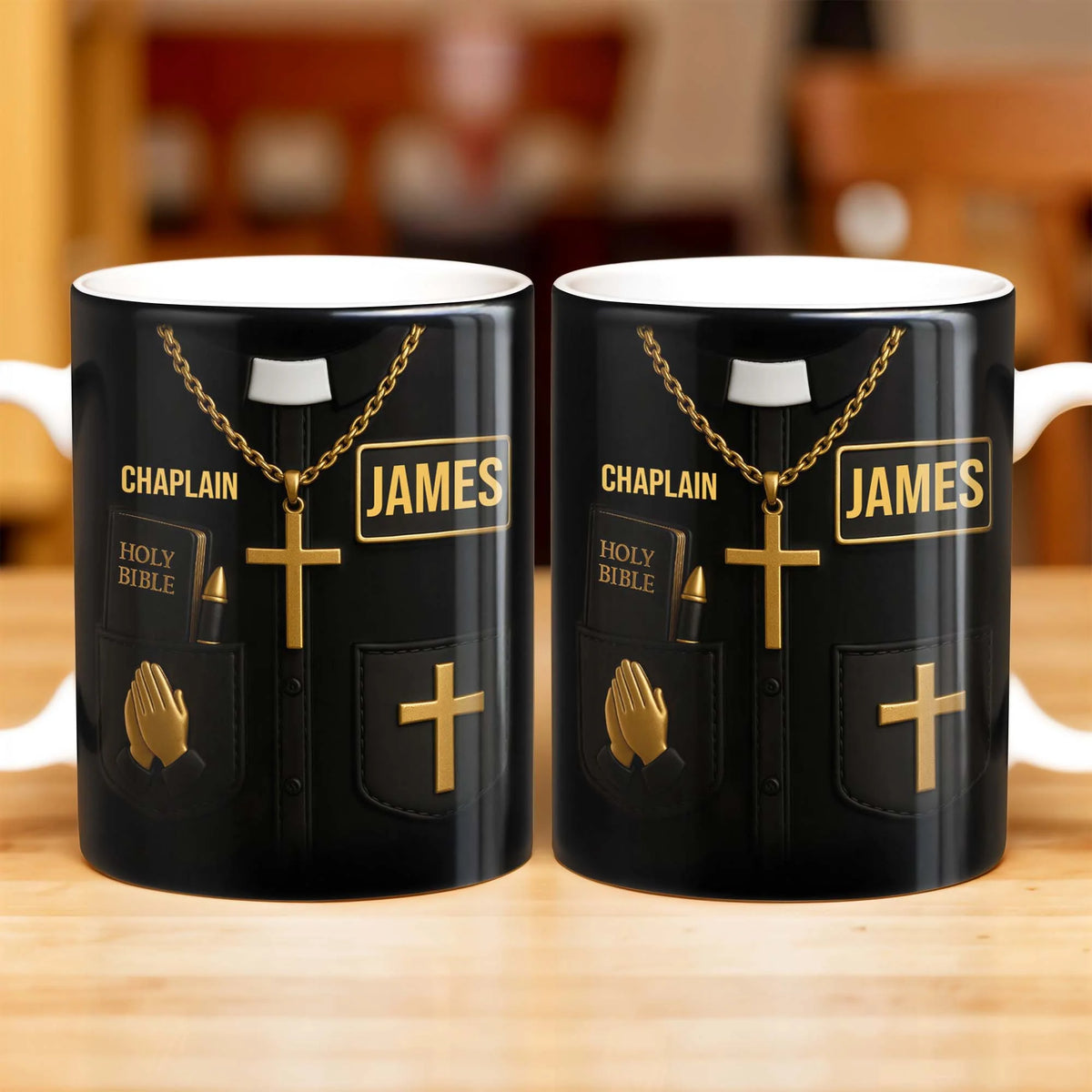 Faith & Dedication Clergy Uniform Personalized Mug - Custom Pastor Appreciation Gift
