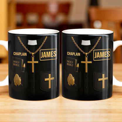 Faith & Dedication Clergy Uniform Personalized Mug - Custom Pastor Appreciation Gift
