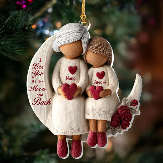 Personalized Grandma Ornament for Grandma with personalized design details for meaningful gifting