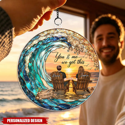 Suncatcher Ornament detail view for Couples