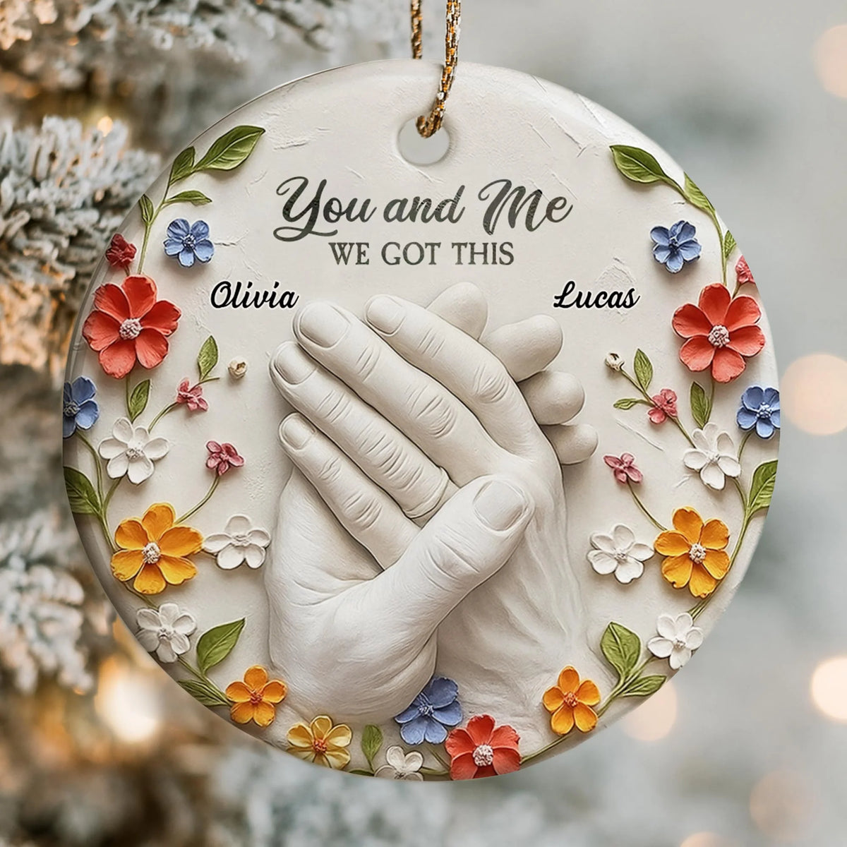 "You and Me We Got This" Personalized Ceramic Ornament - Keepsake Gift for Couples