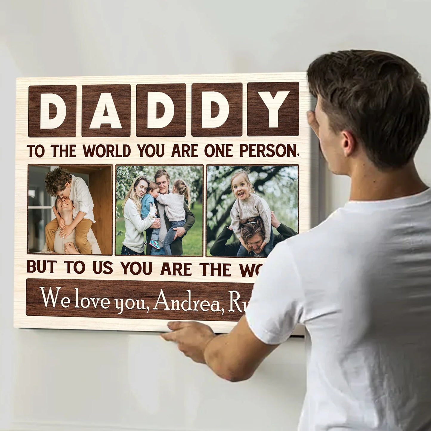 Canvas / Poster material and size view - Custom Father's Day Photo Canvas