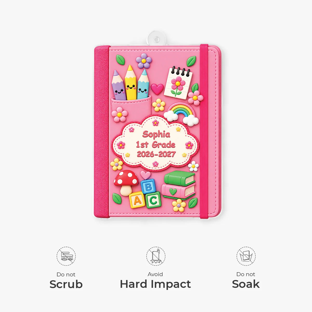 Personalized Notebook Acrylic Ornament - Cute Back to School Keepsake Gift for Kids