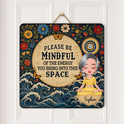 Personalized Yoga Wood Sign personalization view for Best Friends